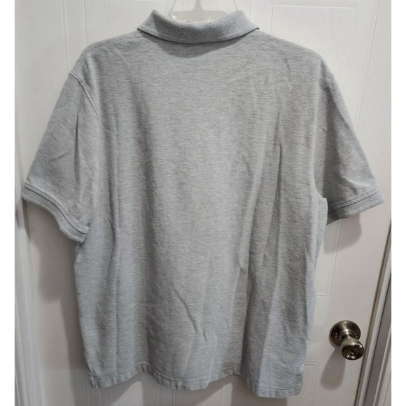 LL Bean Traditional Fit Gray Short Sleeve Polo Shirt Size Large Reg 100% Cotton - Picture 6 of 7